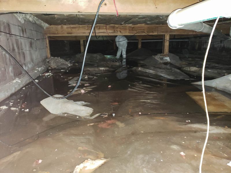 Sealed and Clean Crawlspace